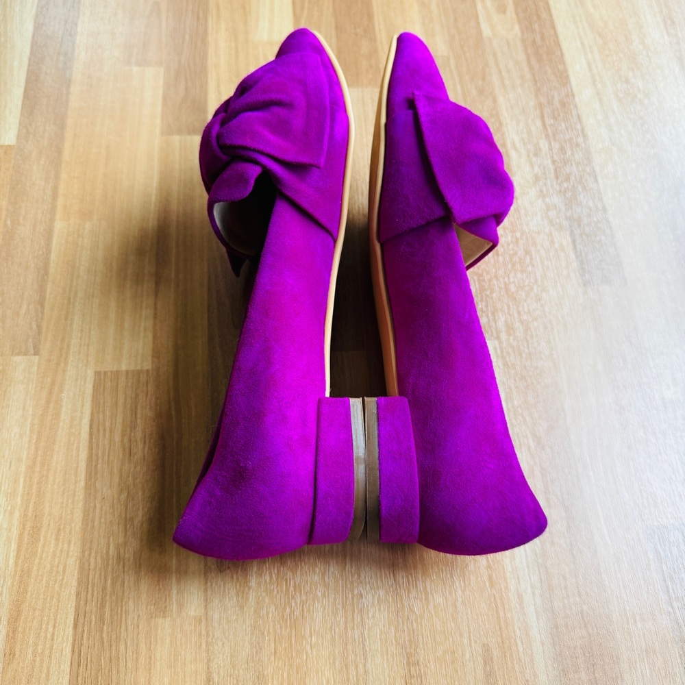 Bp suede fuchsia flats with bow size 6.5 - Picture 4 of 9